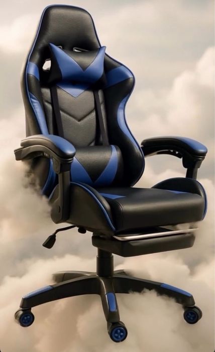 Акция Компьютерное кресло офисное TURBO BLUE D013 геймерское новое
