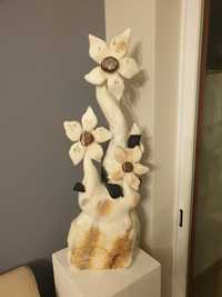 Escultura em pedra mármore, decorativa," flores do campo""