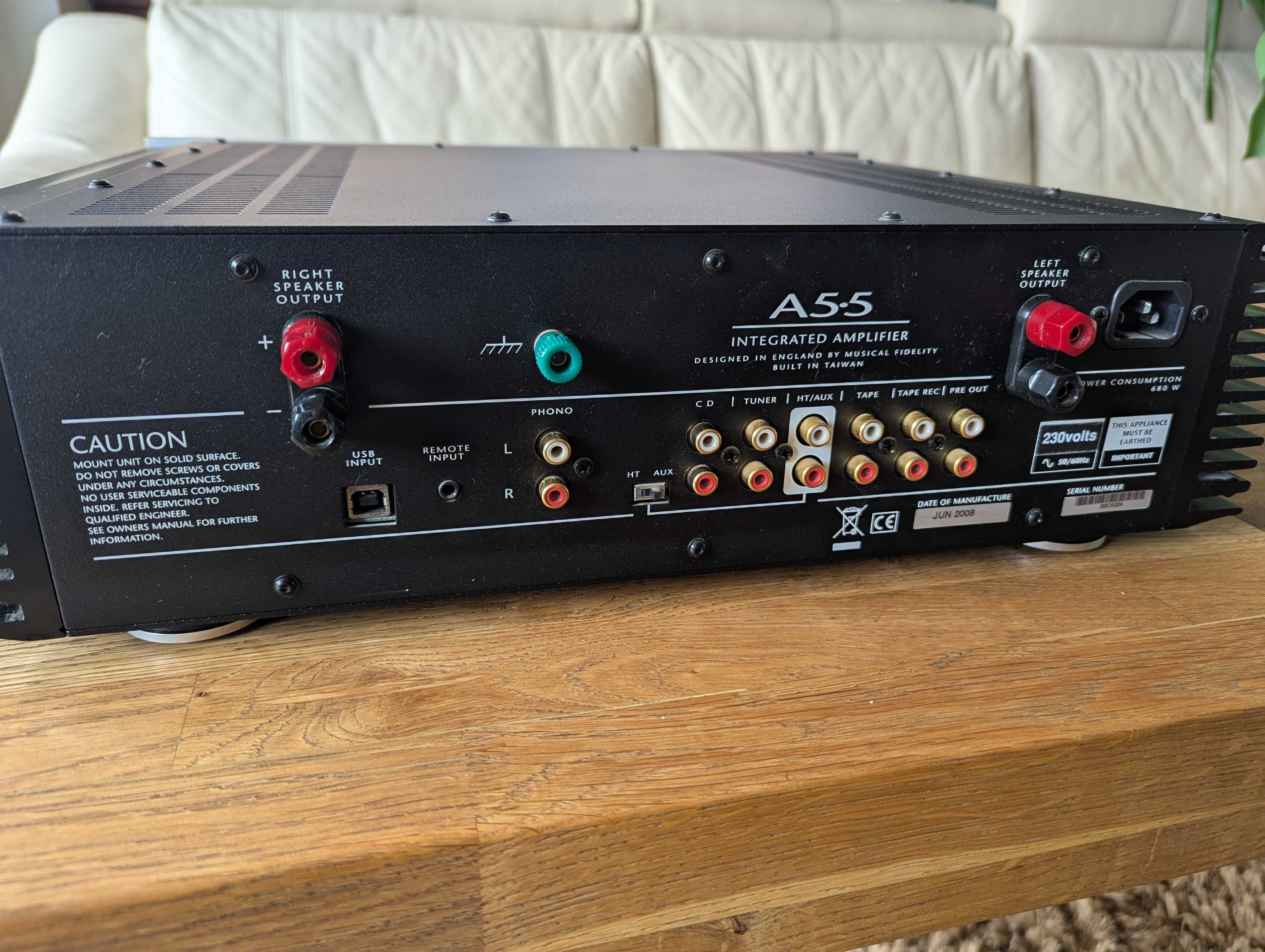 Musical Fidelity A5.5 – wzmacniacz i odtwarzacz CD klasy hi-end