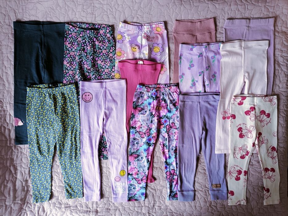 Duża paka, zestaw dla dziewczynki legginsy, getry Smyk, Sinsay, H&M