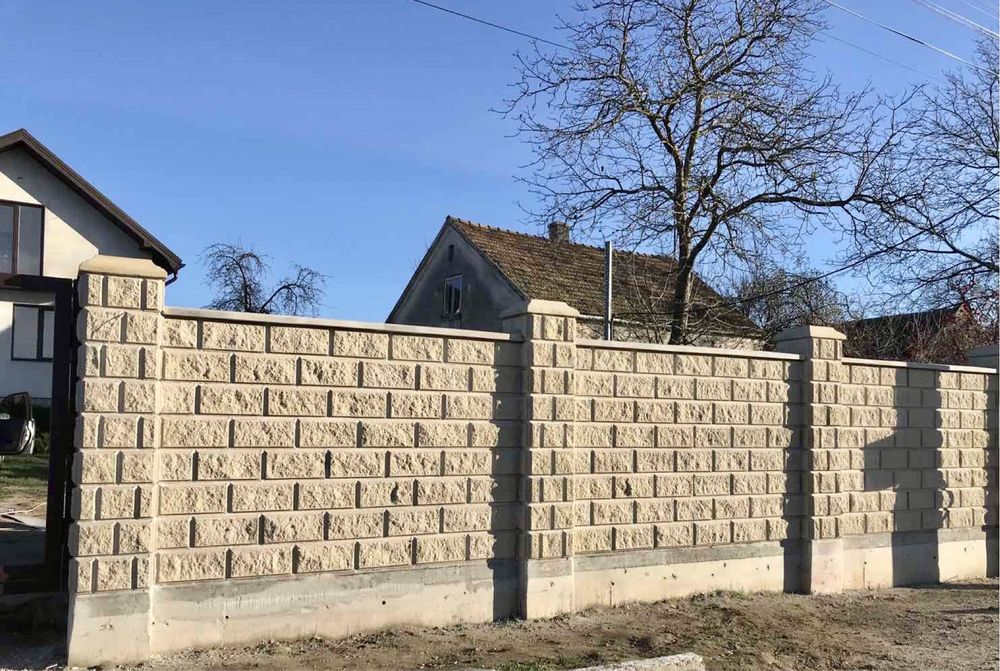 Паркан бетонний | бетонний блок | рваний камінь | блоки декоративні