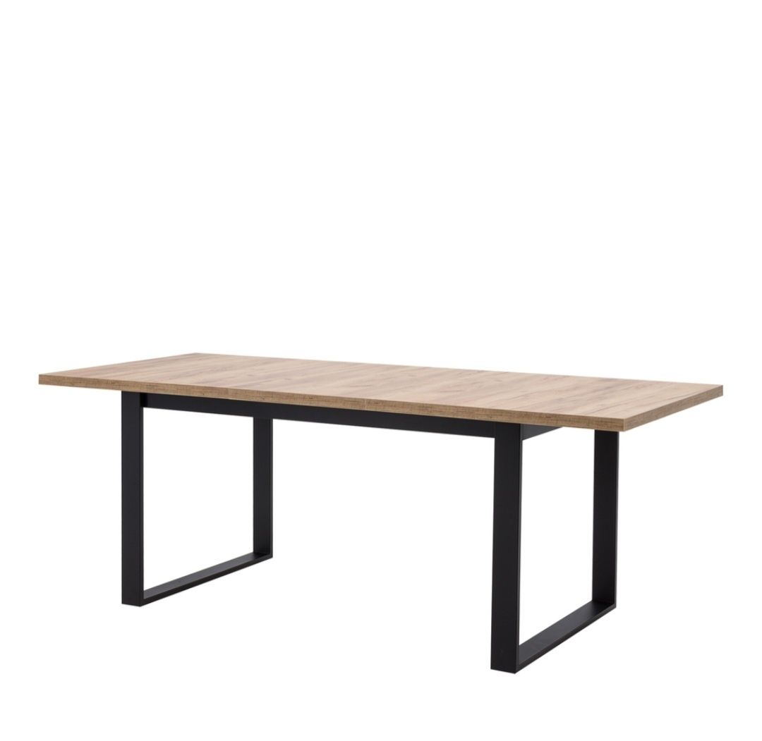 Stół drewno loft metalowe nogi dąb 80x160 210 cm