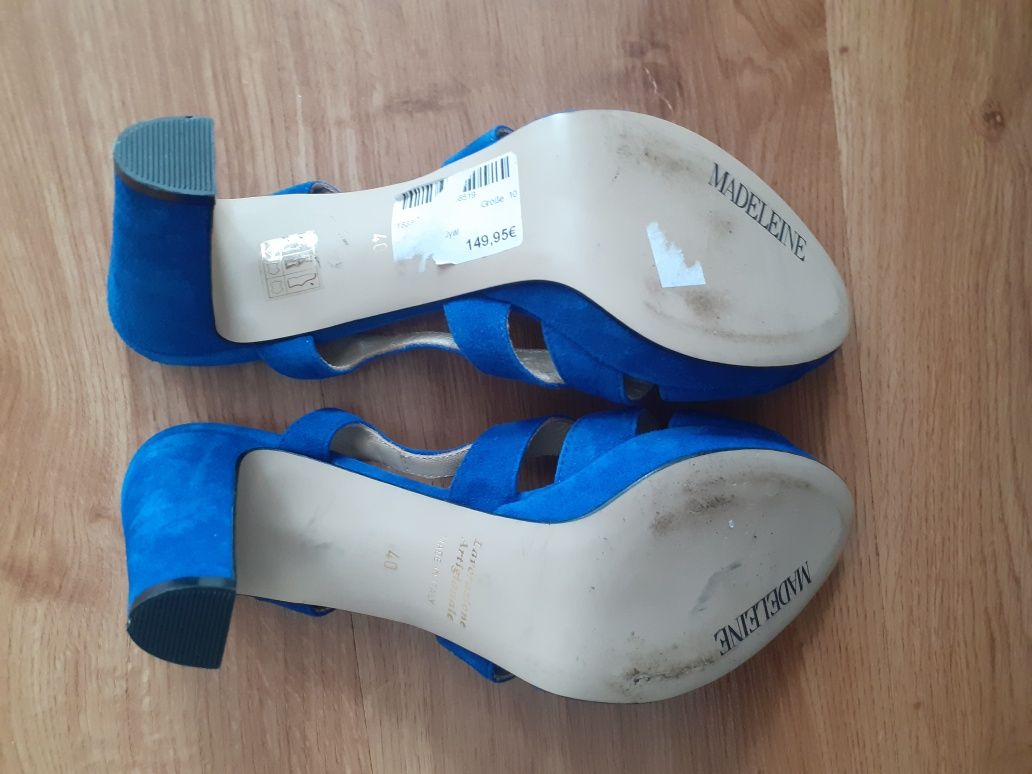Sandały Madeleine chabrowe skóra tanio