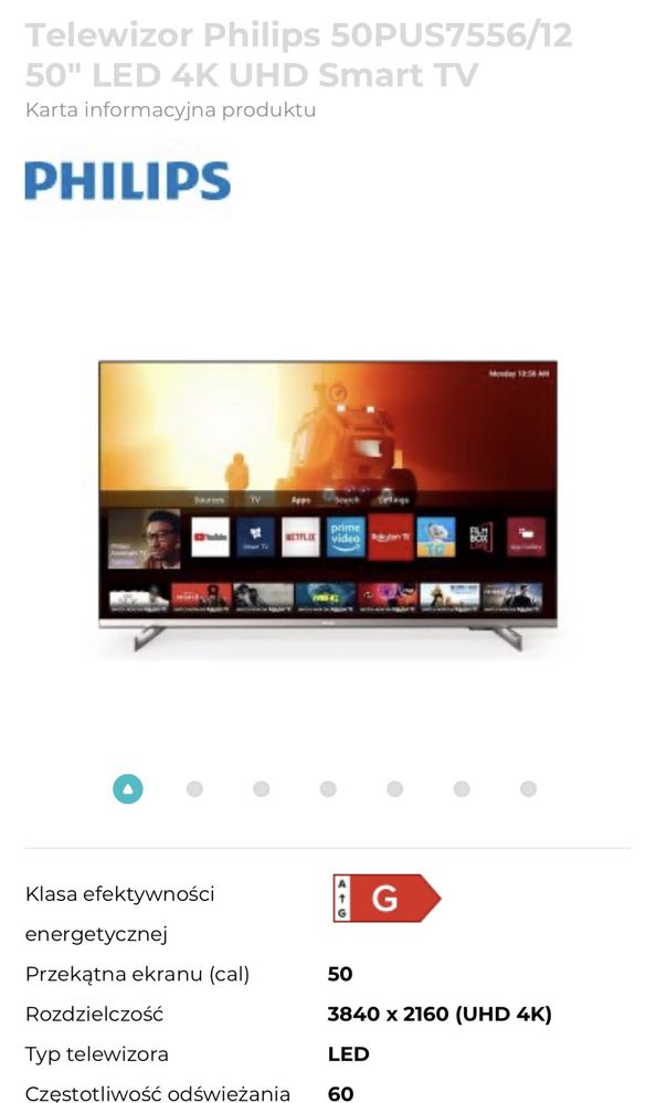 50cali SmartTv 4k Philips