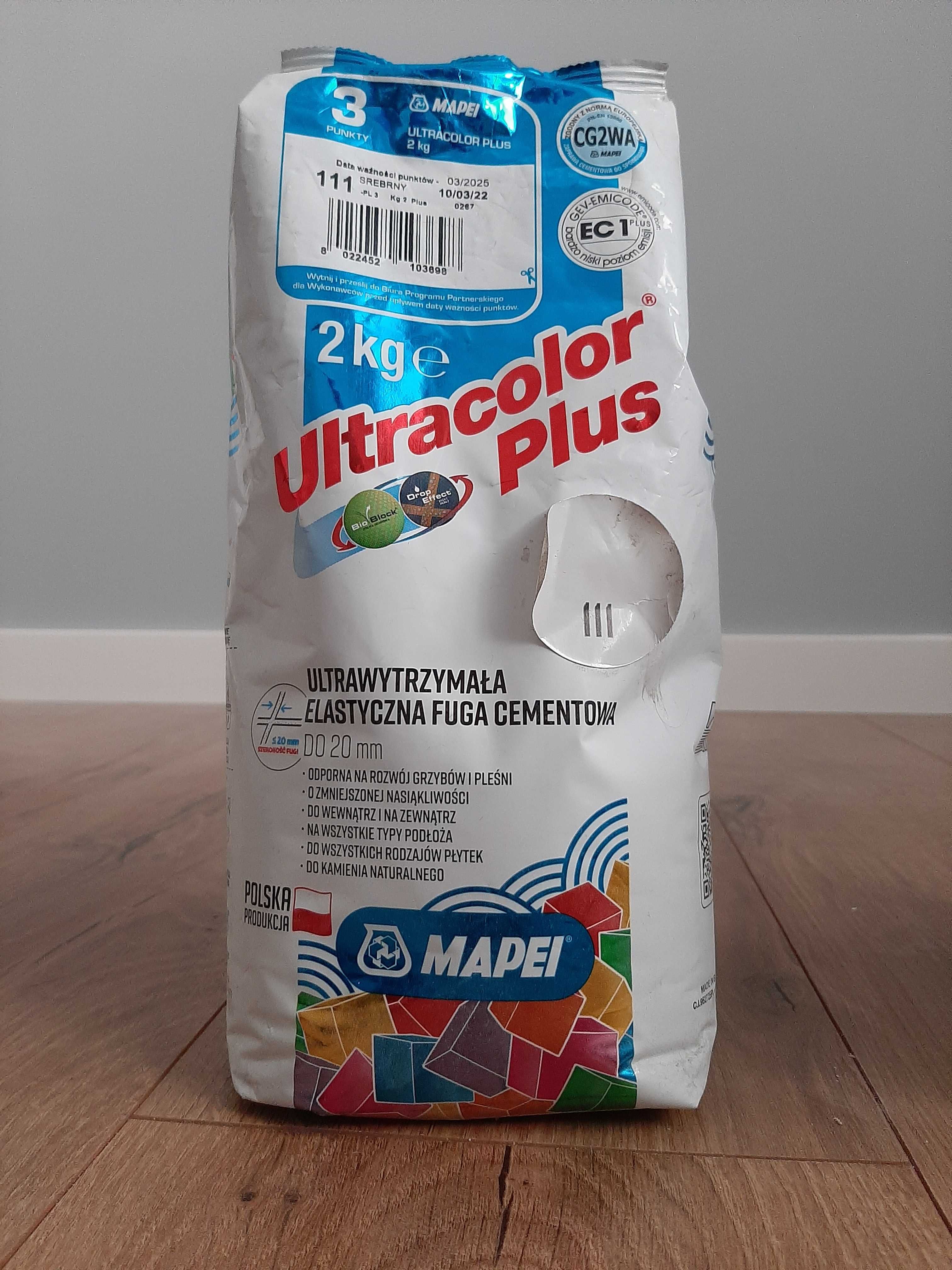 Fuga Mapei Ultracolor Plus - 2 kg - kolor 111 srebrny