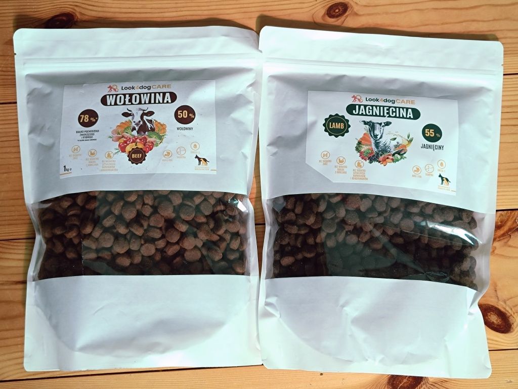 Karma Sucha Look4dog CARE Wołowina 1 kg + Jagnięcina 1 kg