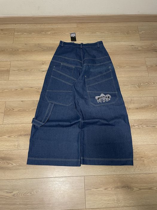Нові Super Baggy jeans сині jnco jaizowear sk8 rap rep y2k jnco