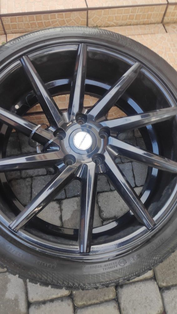 Alufelgi Vossen 18" 5x112 z oponami zimowymi Continental