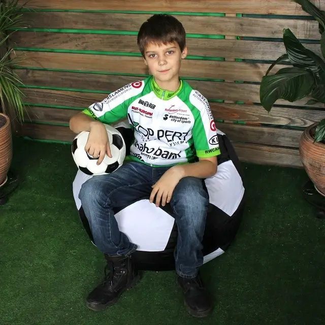 Крісло-мішок м'яч комфорт чорний з білий