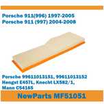 Filtr powietrza MF51051 Porsche 911 (996/997) zamiennik Mann C54165