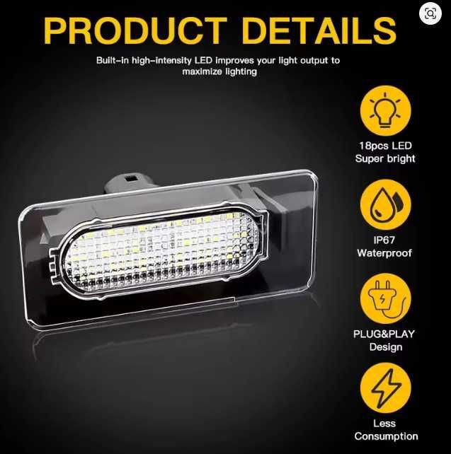 Światła LED do rejestracji w aucie Toyota