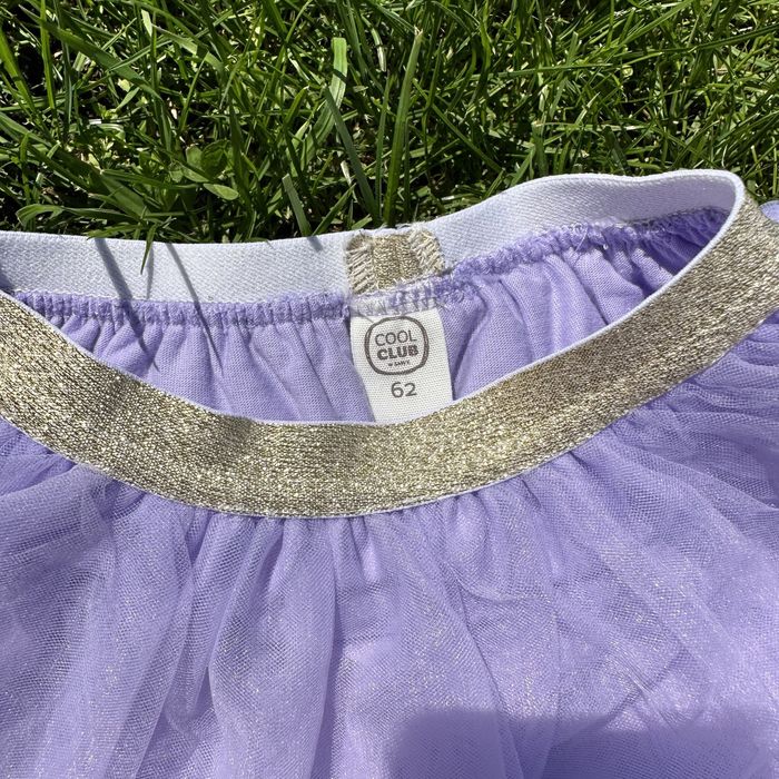 NOWA spódniczka tiulowa na bawełnianej podszewce 62 cm