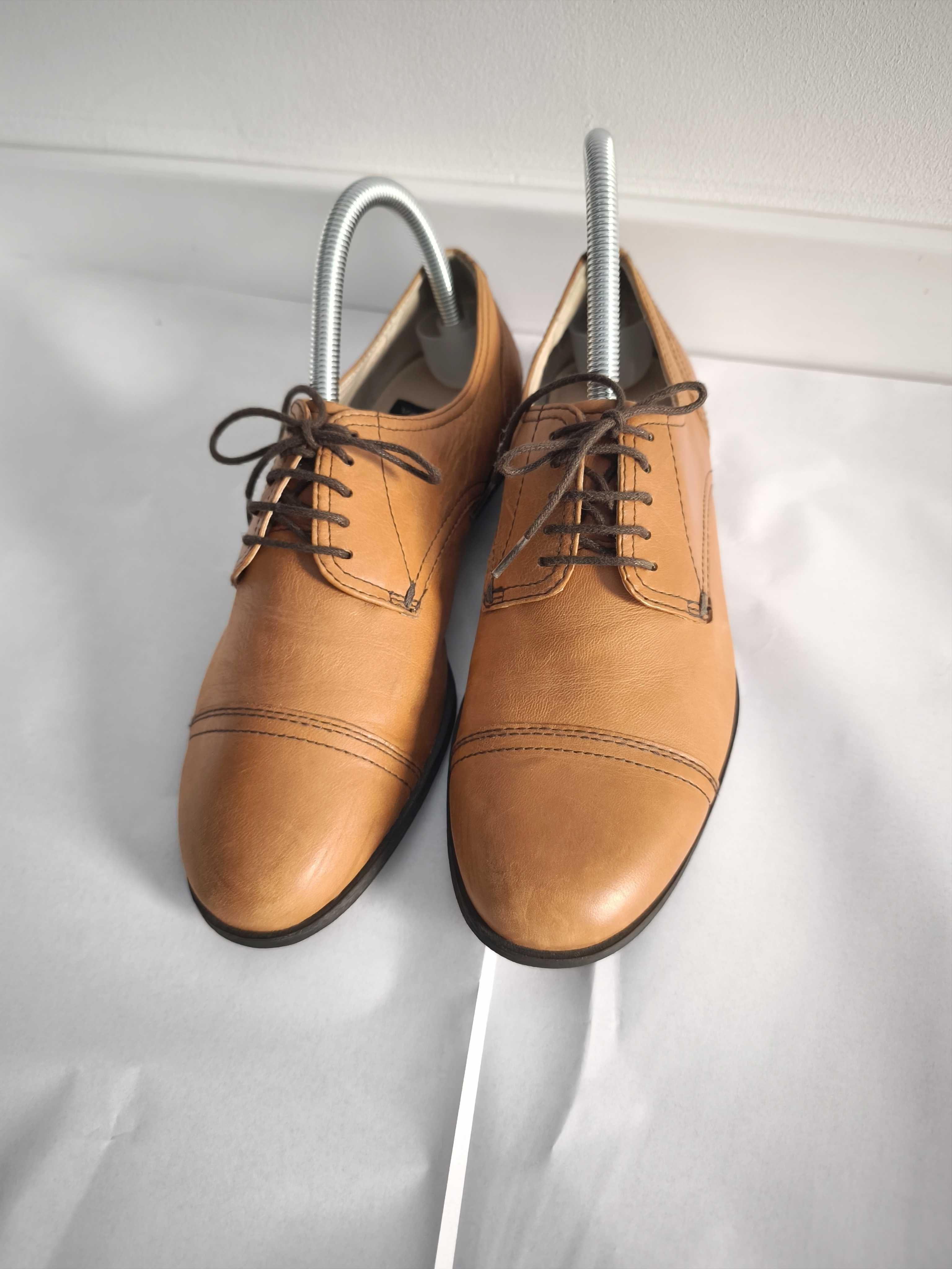Vagabond skórzane loafersy damskie 39 brązowe półbuty