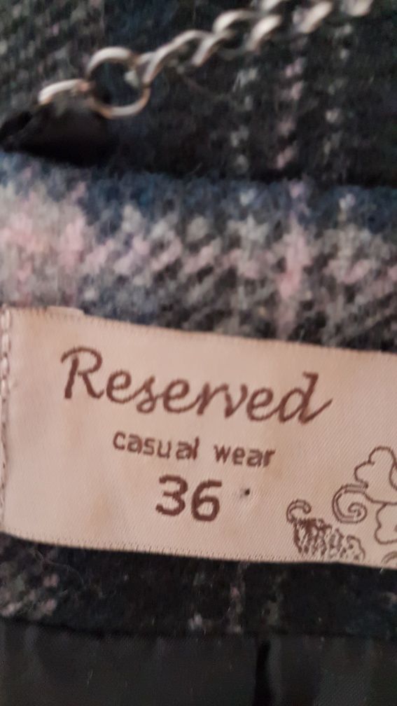 Ciepła marynarka w kratę reserved 36