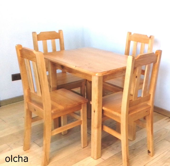 NOWY solidny stół drewniany 70x60 sosna wymiary taboret krzesła stołki