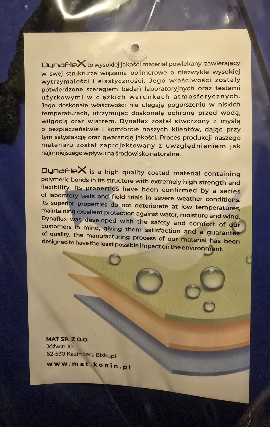 Ubranie wodoochronne MAT PCV art. 1005 - L54 - NOWE