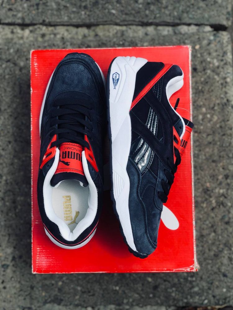 Кроссовки мужские Puma Trinomic замше синие кросовки Пума
