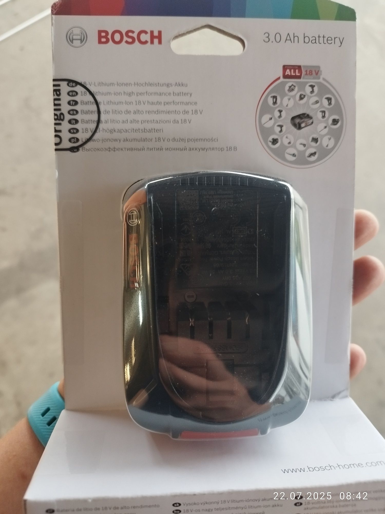 Akumulator Bateria  Bosch BHZUB 1830 power for all 18V 3.0 Ah