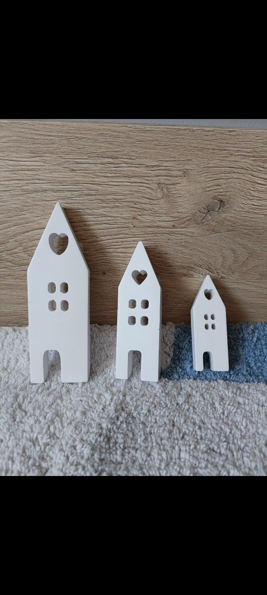 Domki gips ceramiczny nowe dekoracje figurki do domu home