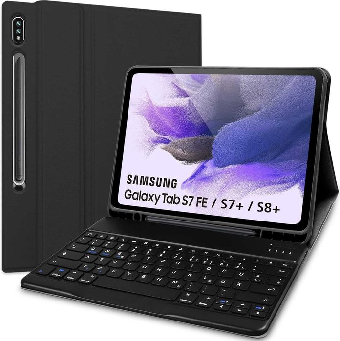 Чохол кейс і клавіатура для Samsung Tab S7 FE/ S7+/S7 Plus/S8 Plus