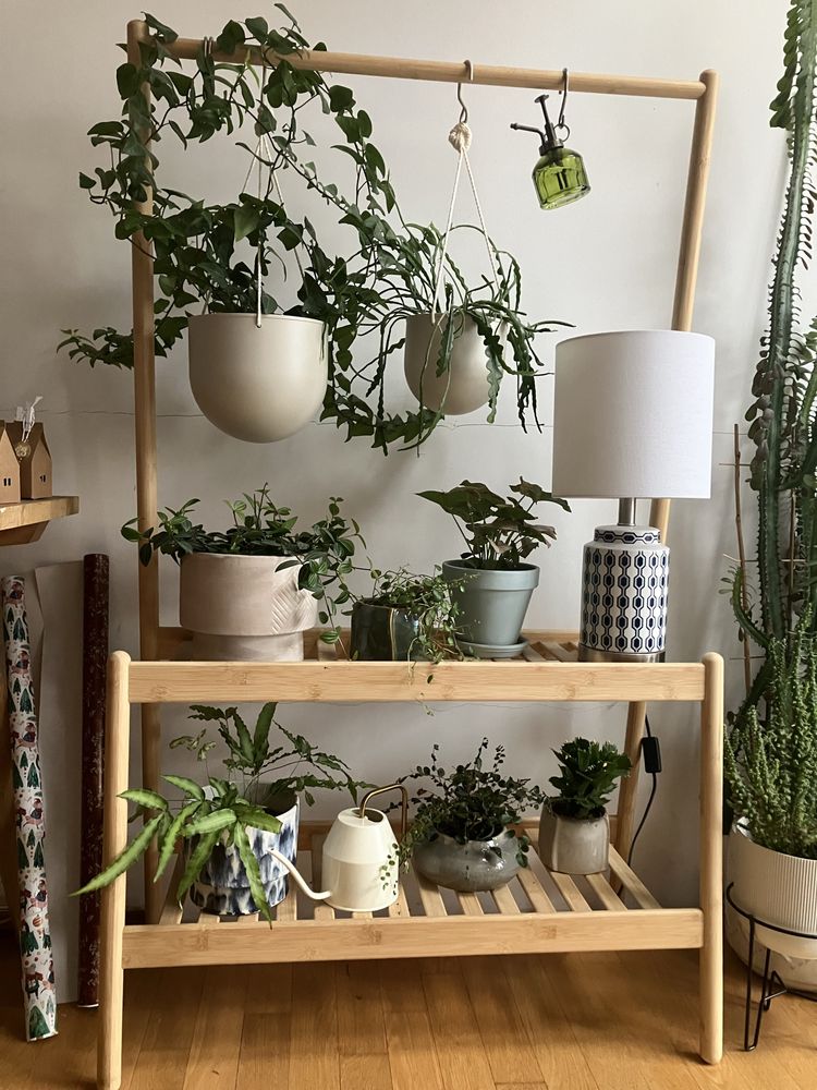 Ikea Daksjus bambusowy stojak na kwiaty