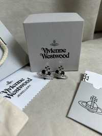 Vivienne Westwood Black Heart Earrings оригинал сережки серьги