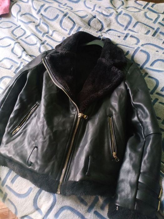 Дубленка кожаная косуха Авиатор женская