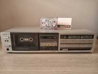 Magnetofon kasetowy deck Sony TC-FX44 lata 80-te. Vintage.