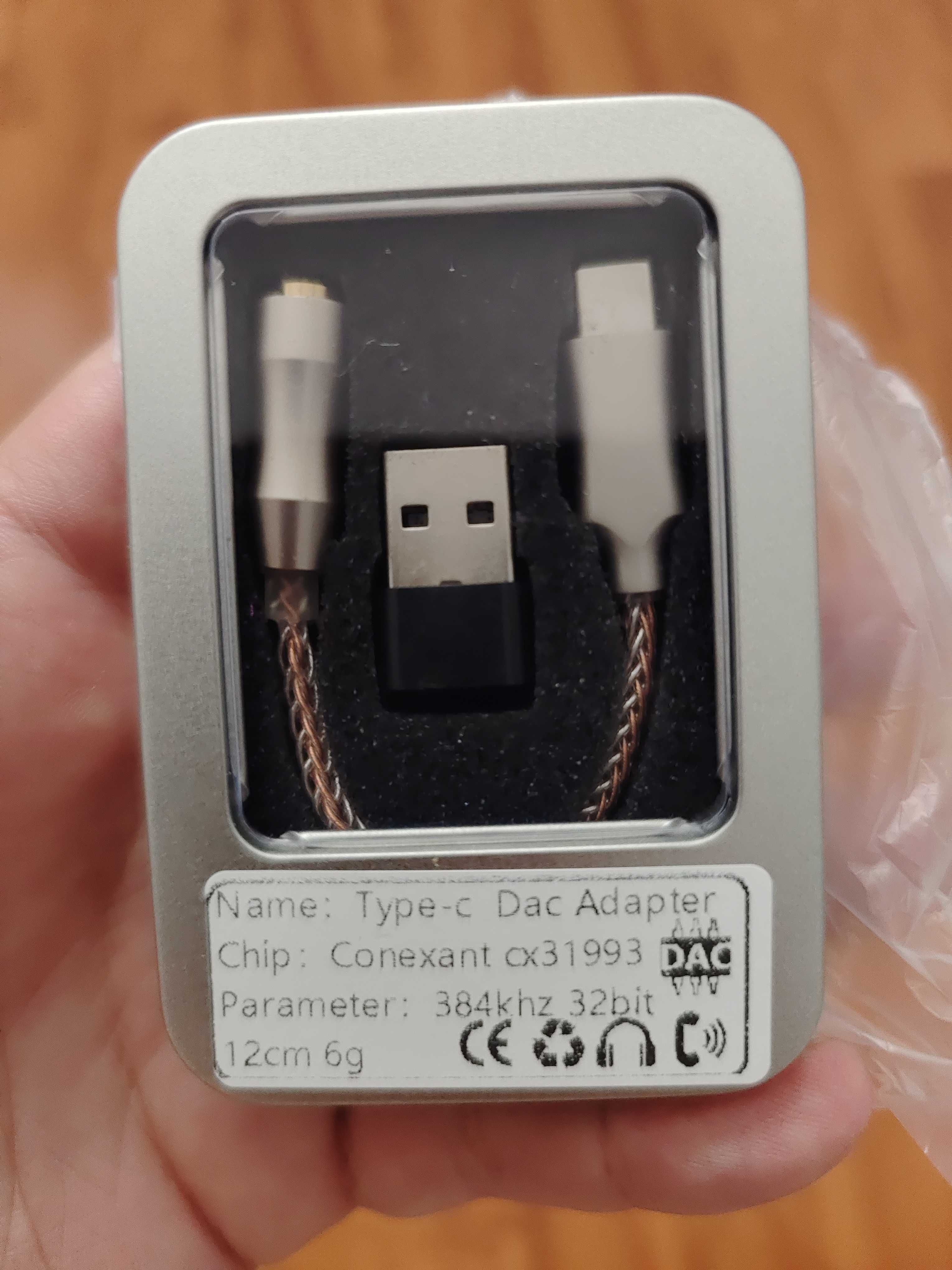DAC Wzmacniacz Słuchawkowy CX31993 USB C/3.5mm Transparen/Blue