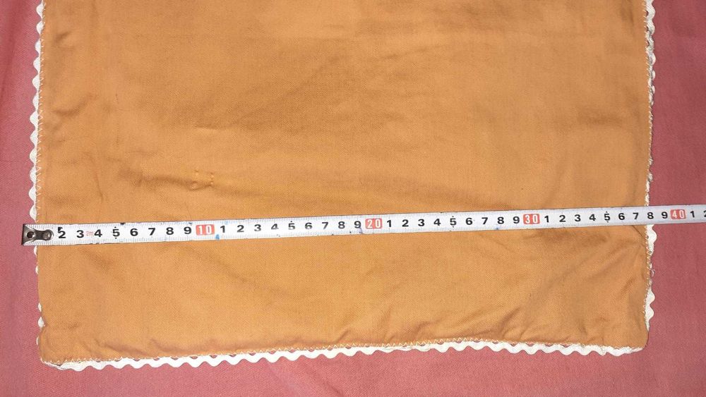 Saco de pão com bordado, feito à mão