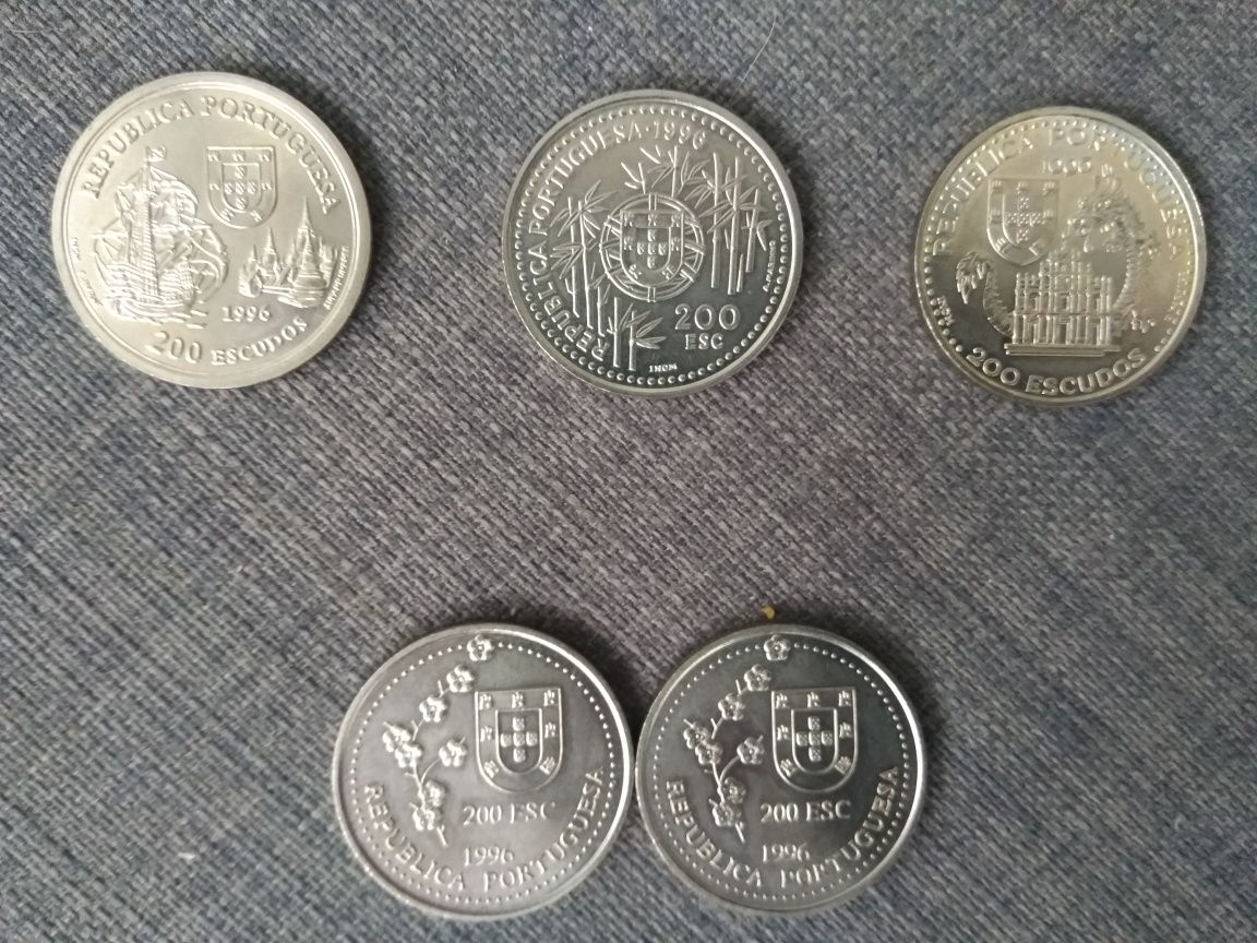 Moedas comemorativas Descobrimentos 1996,série completa.