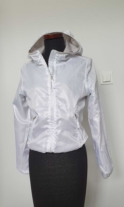 CK Calvin Klein kurtka wiatrówka bomberka kaptur NOWA biała XS S M