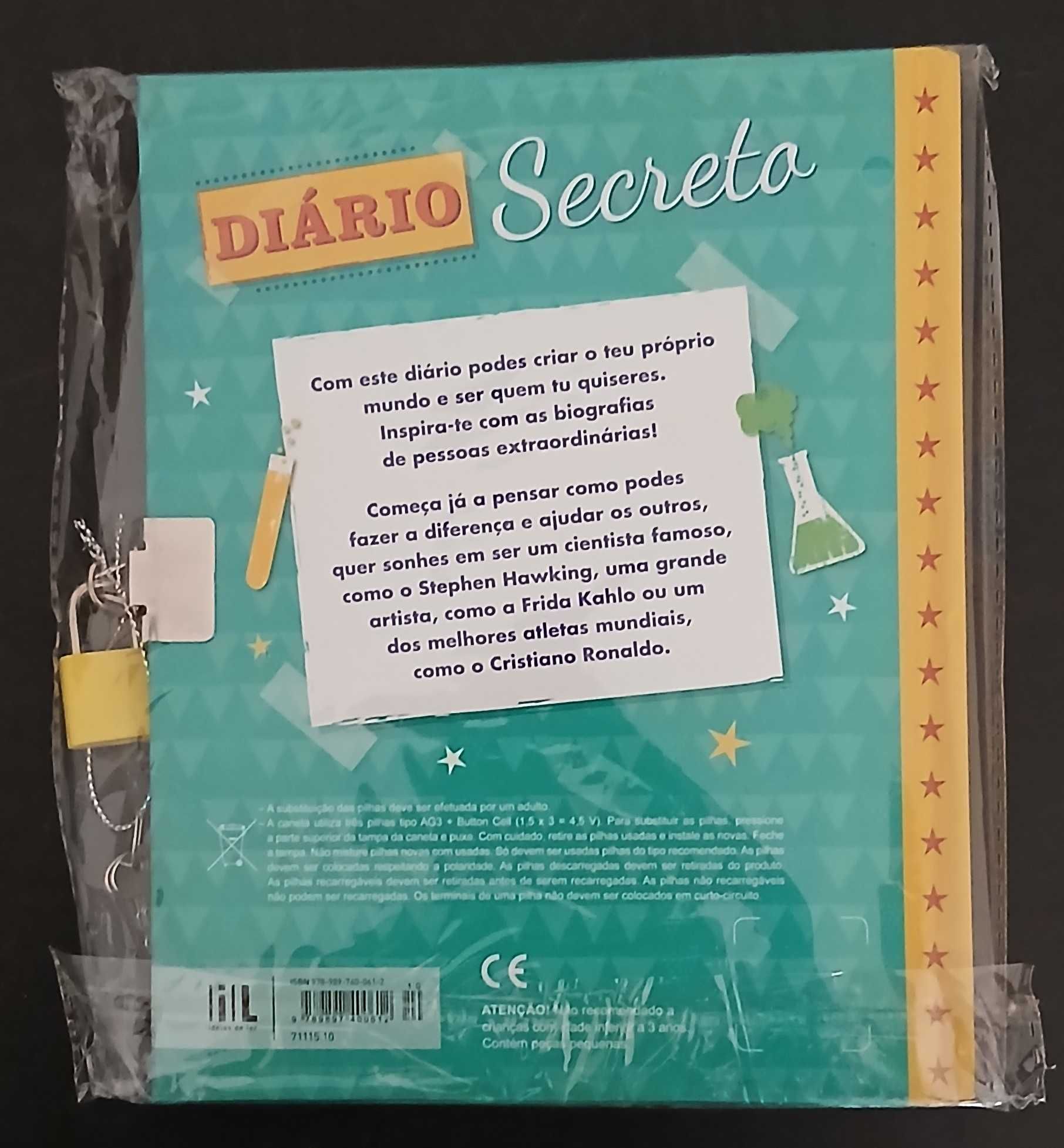 Diário secreto (novo, ainda embalado e com cadeado)