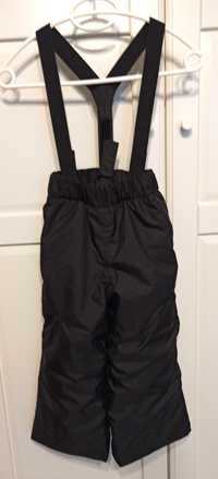 Czarne spodnie zimowe narciarskie rozmiar 110, chłopięce