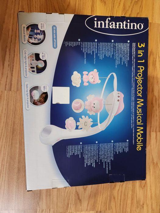Мобіль музичний INFANTINO з проектором 3 в 1, рожевий