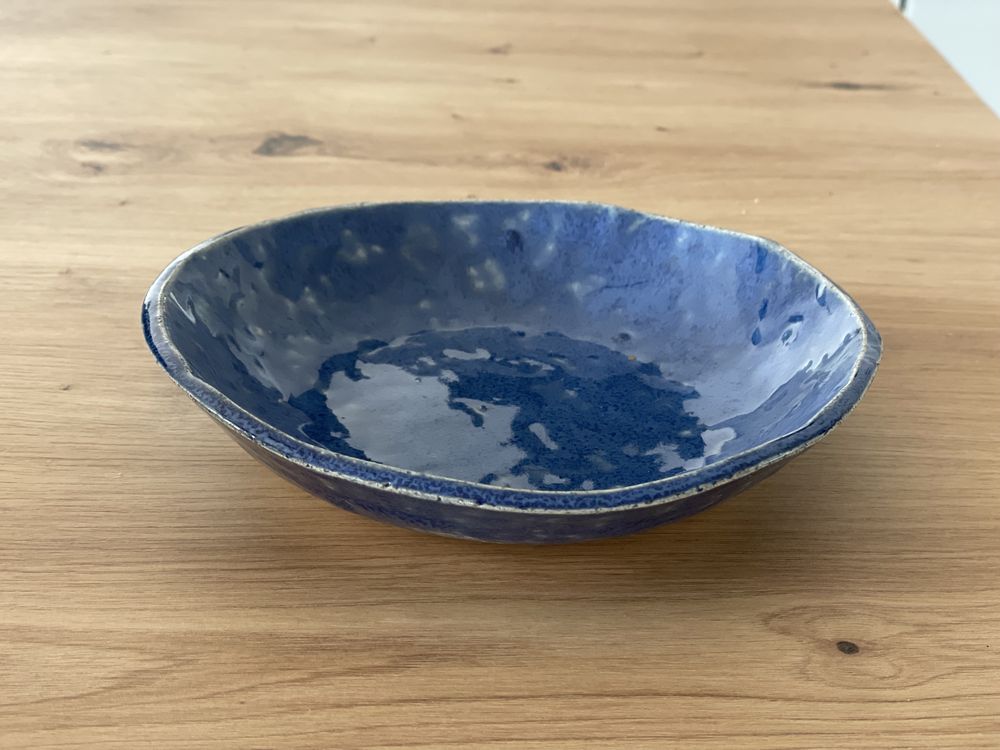 Miseczka miska ceramiczna ręcznie robiona niebieska