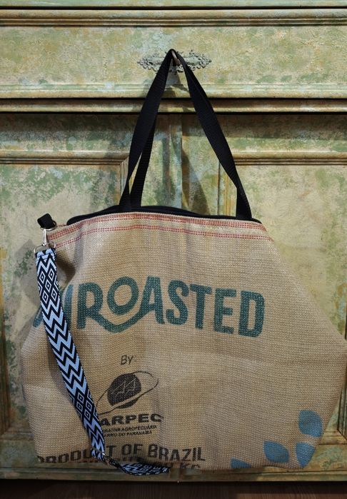 Torba shopperka, shopper, worek jutowy po kawie