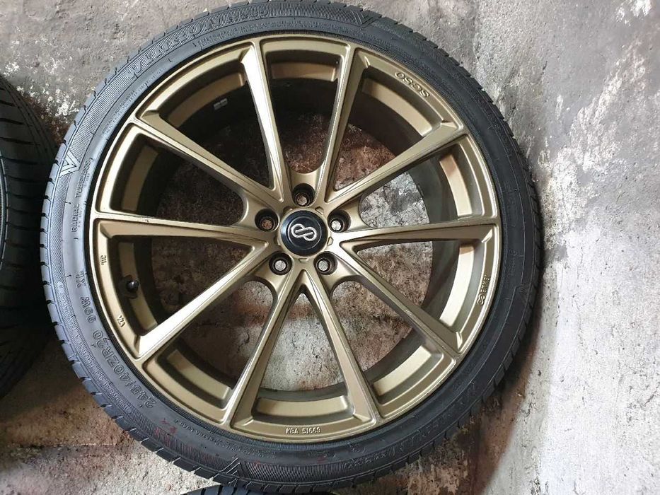 Felgi alu Enkei złote brązowe R20 5x108 opony 245/40R20 6,5mm 2024r