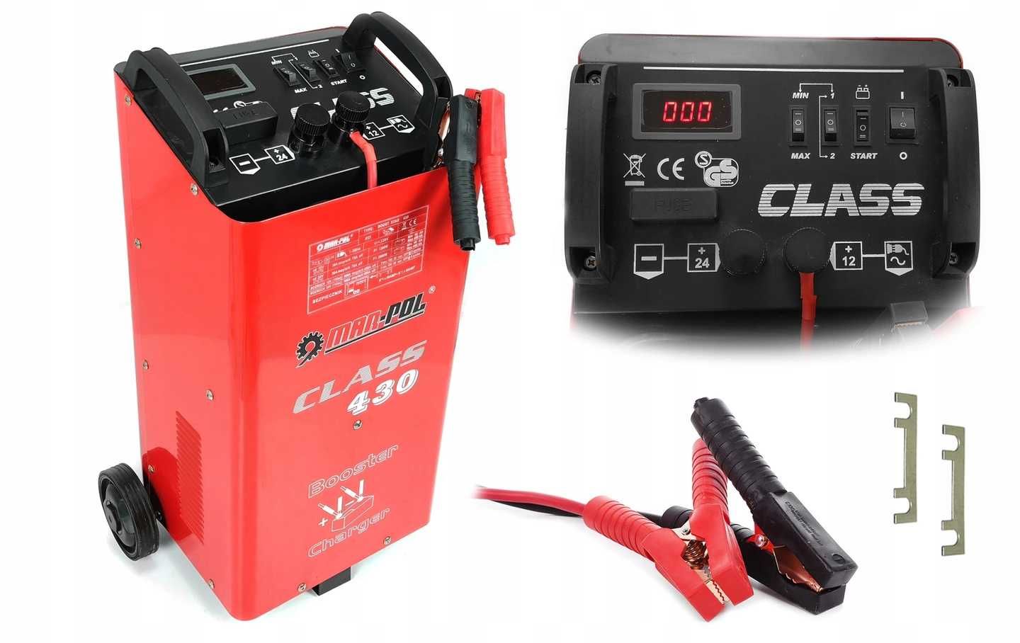 Prostownik z rozruchem LCD 12/24V 40-400Ah CLASS430 Mar-Pol NOWY