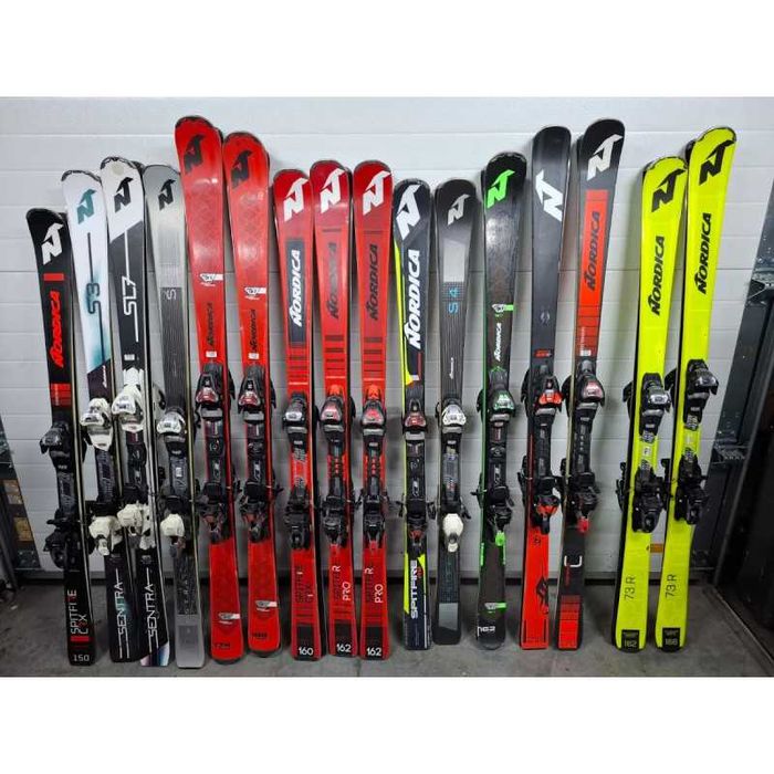 Zestaw 17 par nart zjazdowych NORDICA stan bardzo dobry