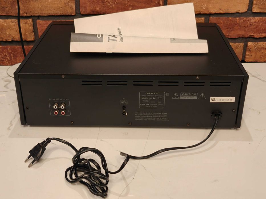 ONKYO Integra TA-2870 ! Flagowy deck kasetowy ! ORG Instrukcja