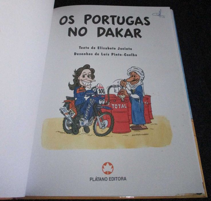 Livro BD Os Portugas no Dakar Luís Pinto Coelho e Elisabete Jacinto
