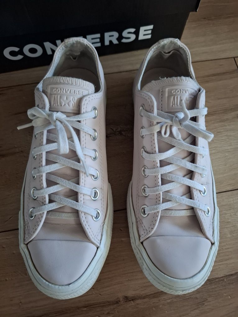 All Star 37,5 Converse lift rainbow skórzane różowe trampki