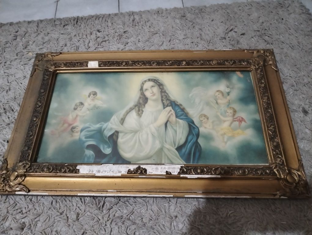 Quadro antigo com moldura