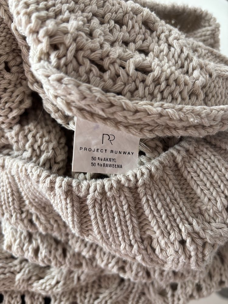 Project Runway sweter ażurowy boho one size
