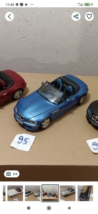 Model samochodu BMW skala 1:18 od burago rezerwacja