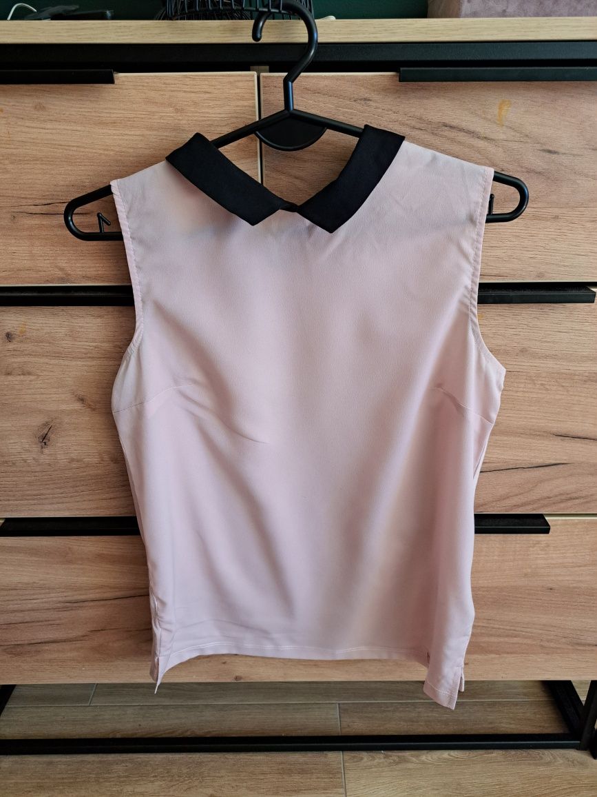 Elegancka koszulka bluzka Mohito XS 34 Różowa