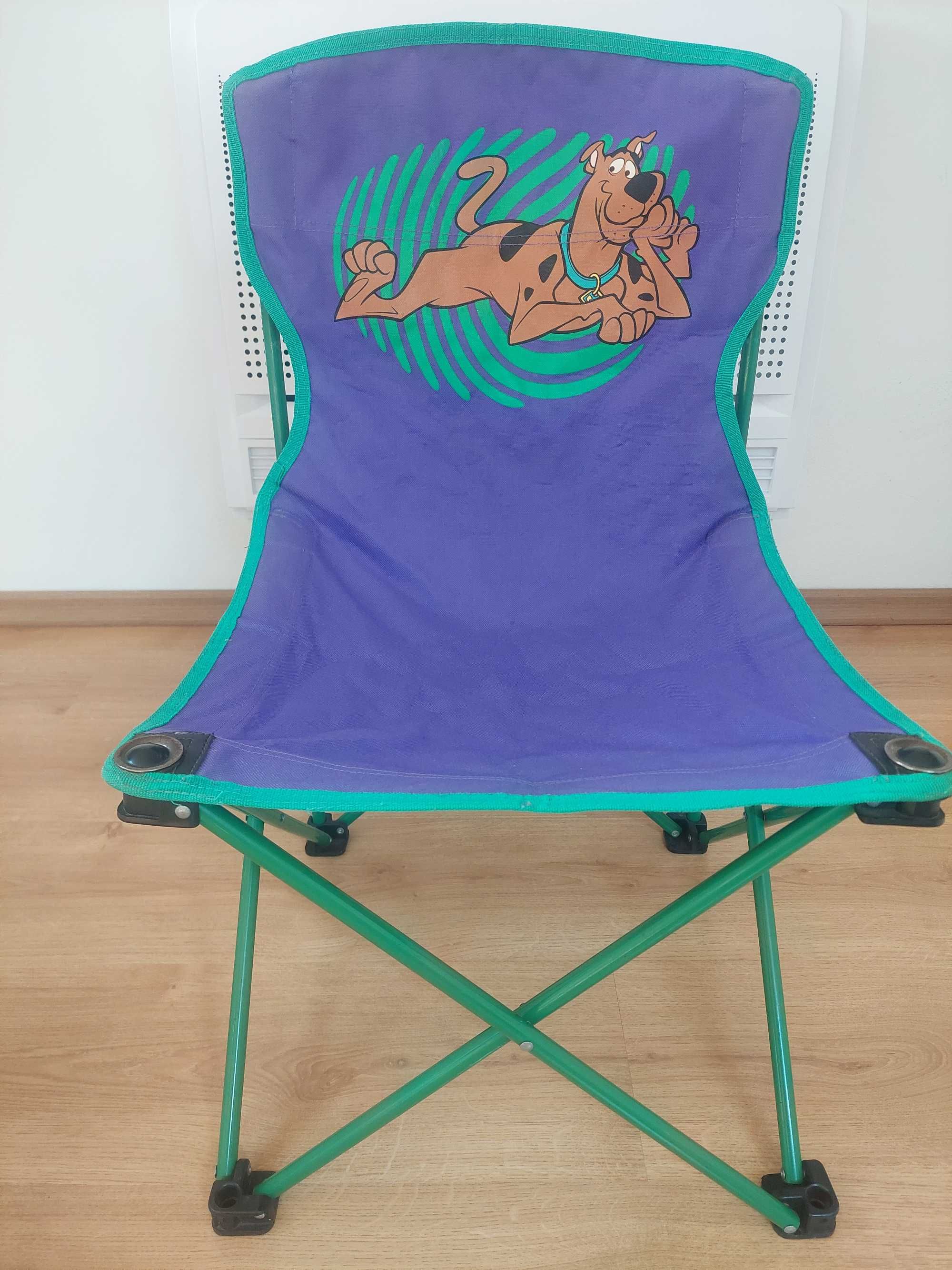 krzesełko turystyczne składane dziecięce fotelik scooby - doo