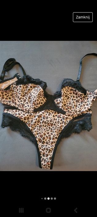 Komplet bielizny w panterka m