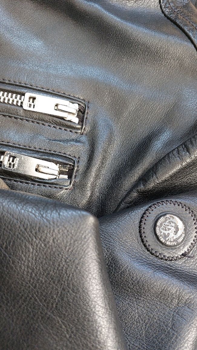 Diesel nowa skórzana kurtka męska ramoneska r. M